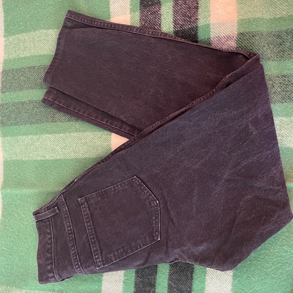 VINTAGE Land's End Black Wash Jeans Size 8 TALL Vintage sizing - Picture 2 of 3